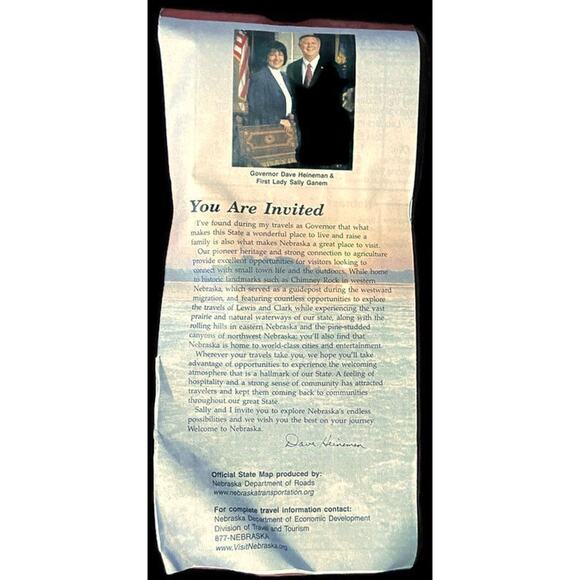 2007 Nebraska NE State Map Official Chimney Rock Omaha Lincoln Bellevue Seward - Picture 3 of 4